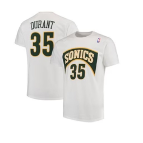 Mitchell & Ness Seattle Supersonics Kevin Durant T-Shirt NWT - Picture 1 of 6